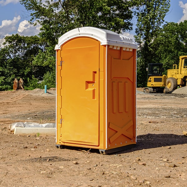 how often are the portable restrooms cleaned and serviced during a rental period in Ringling